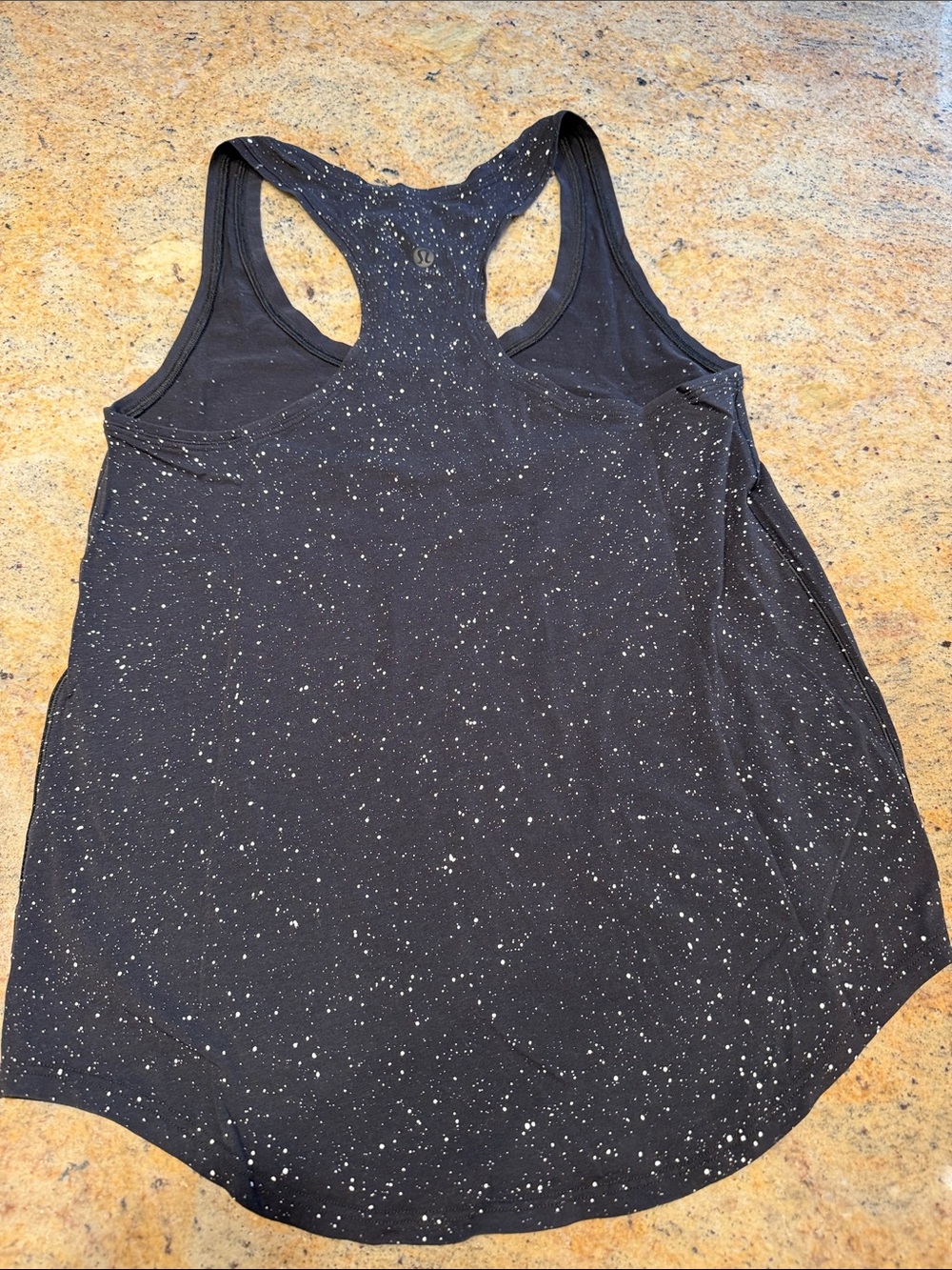 lululemon athletica Black with White Speckle Racerback Tank